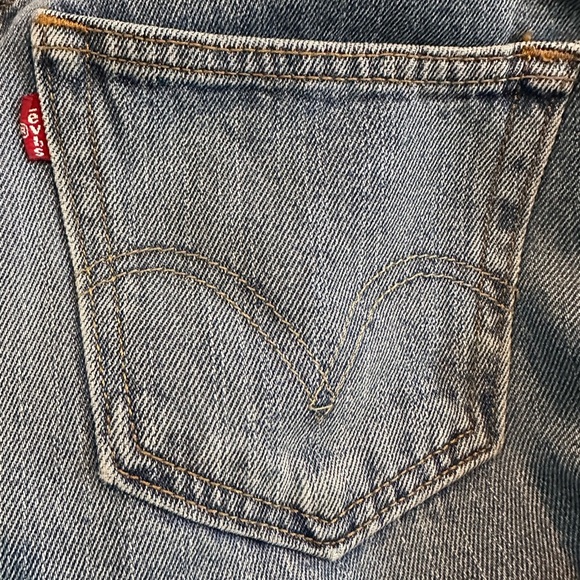 Levi's Men's 505 Straight Leg Jeans - Light Blue - Picture 4 of 5